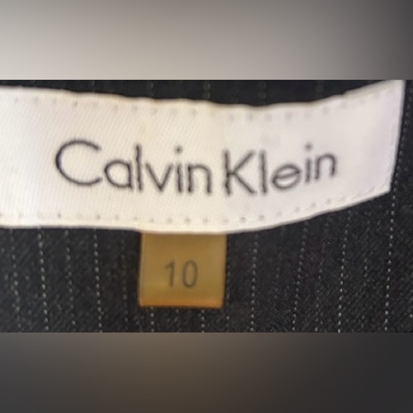 NWT Calvin Klein blue pinstripe skirt suit Sz 10 - Picture 10 of 10